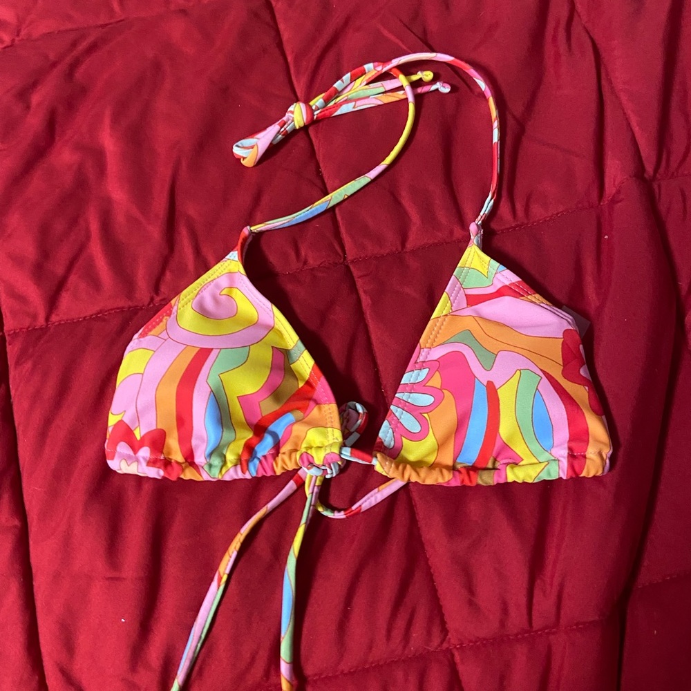tiny colorful bikini top